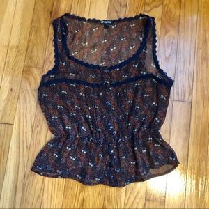 Lily White Sheer Peplum Top